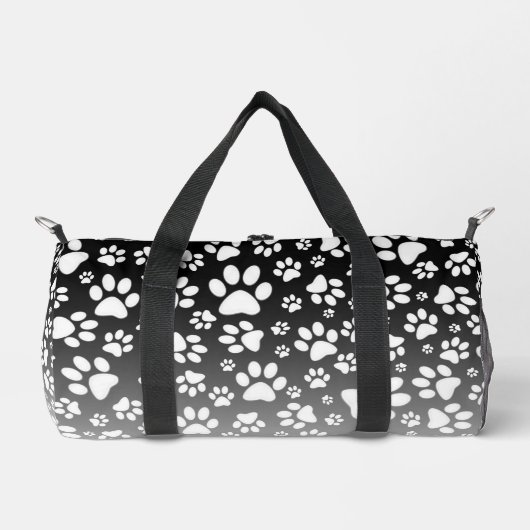 Witte patroonpoten op verloopachtergrond plunjezak (Voorkant)