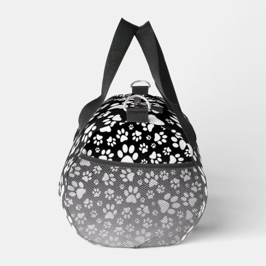 Witte patroonpoten op verloopachtergrond plunjezak (Rechts)