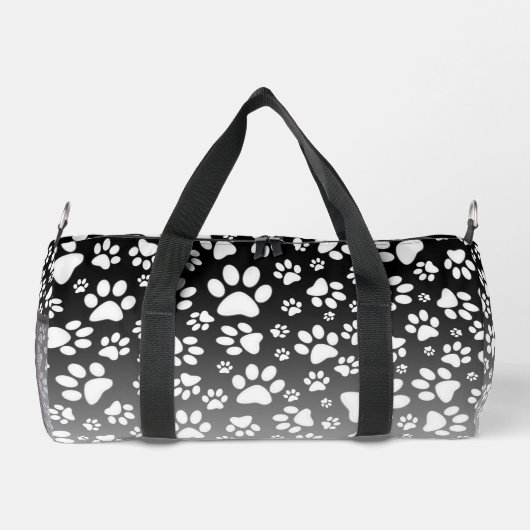 Witte patroonpoten op verloopachtergrond plunjezak (Achterkant)