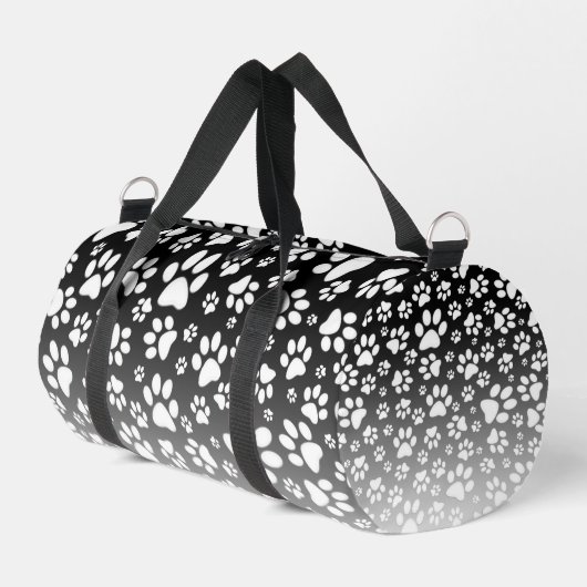 Witte patroonpoten op verloopachtergrond plunjezak (Linkerhoek)