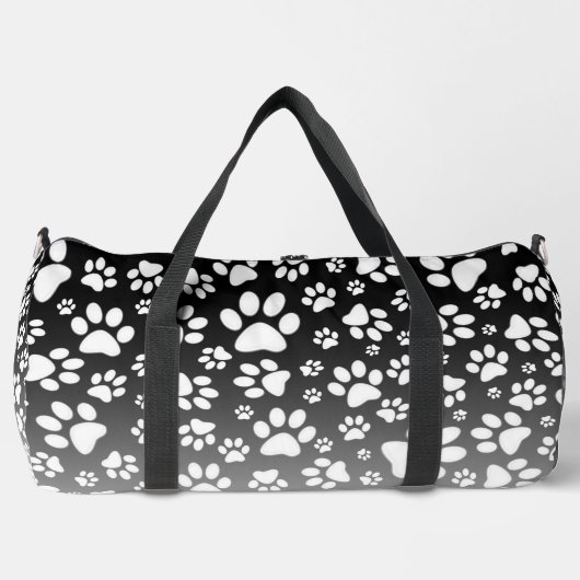 Witte patroonpoten op verloopachtergrond plunjezak (Voorkant)