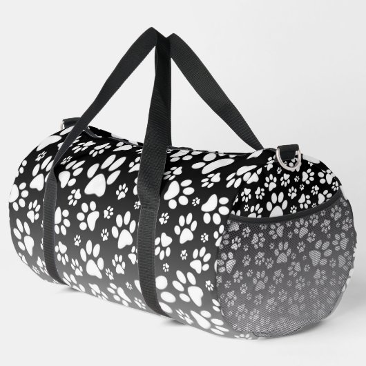 Witte patroonpoten op verloopachtergrond plunjezak (Rechterhoek)