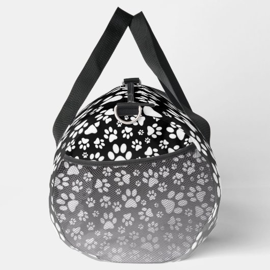 Witte patroonpoten op verloopachtergrond plunjezak (Rechts)