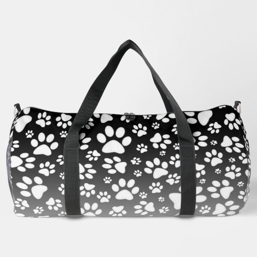 Witte patroonpoten op verloopachtergrond plunjezak (Achterkant)