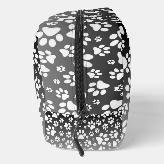 Witte patroonpoten op verloopachtergrond toilettasje (Rechts)