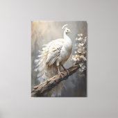 Witte Pauw Canvas Afdruk (Voorkant)