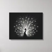 Witte pauw canvas afdruk (Voorkant)