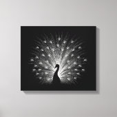 Witte pauw canvas afdruk (Voorkant)