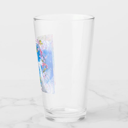 Witte pauw en bloeiende sakura / aanpasbaar glas (Links)