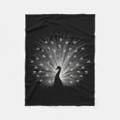 Witte pauw fleece deken (Voorkant)