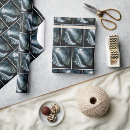Witte Pauw In Nachtelijk Bos Cadeaupapier