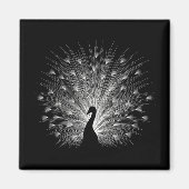 Witte pauw magneet (Voorkant)