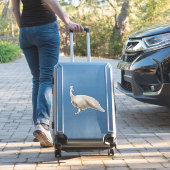 Witte pauw poseren sticker (Koffer Insitu)