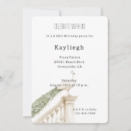 Witte Pauw Verjaardag Kaart