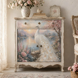 Witte Pauwbloesem Tuin Decoupage Tissuepapier