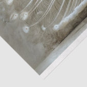 Witte pauwenveren ontrold decoupage tissuepapier (Detail)