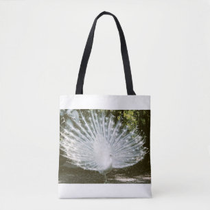 Witte Peacock Canvas tas