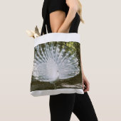 Witte Peacock Canvas tas (Dichtbij)