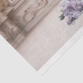 Witte Peacock & Lila Elegant Vrouwenportret Tissuepapier (Detail)