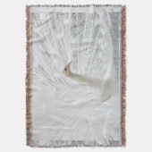 Witte Peacock mooie veren Deken (Voorkant Verticaal)