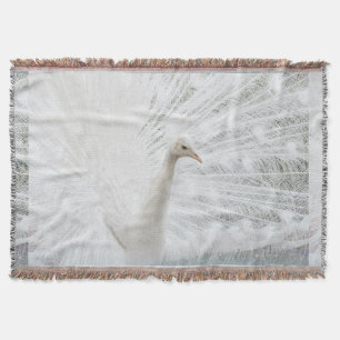 Witte Peacock mooie veren Deken