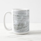 Witte Peacock mooie veren Latte Mok (Links)