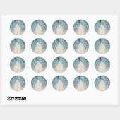  witte peacock ronde sticker (Vel)