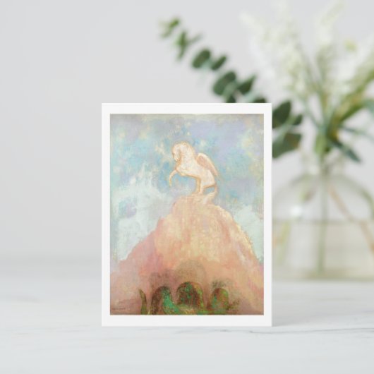 Witte Pegasus, c.1908 (olie op canvas) Briefkaart (Staand voorkant)