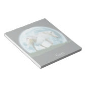 Witte Pegasus en Full Moon Fantasy-Notitieblok Notitieblok (Schuin)