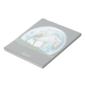 Witte Pegasus en Full Moon Fantasy-Notitieblok Notitieblok (Linkerzijde)