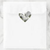 Witte Pegasus in een veld Hart Sticker (Tas)