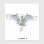 Witte Pegasus Paard Eenhoorn Sticker (Vel)