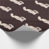 Witte Pekingees Hond Cadeaupapier (Hoek)