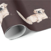 Witte Pekingees Hond Cadeaupapier (Rol Hoek)
