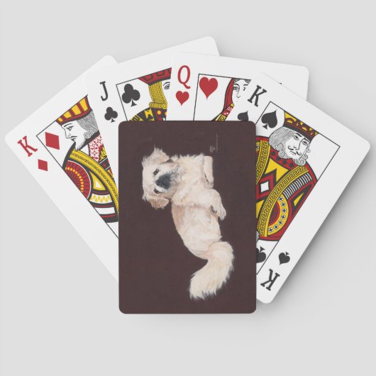 Witte Pekingees Hond Pokerkaarten (Achterkant)