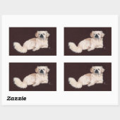 Witte Pekingees Hond Rechthoekige Sticker (Vel)
