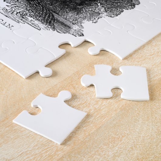 -witte pelicaan legpuzzel (Zijkant)