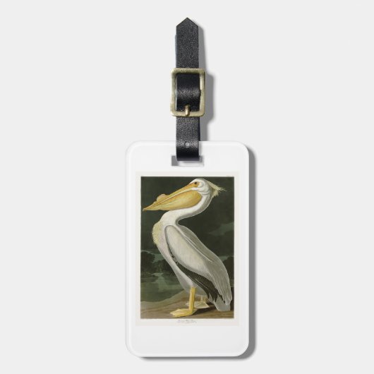 Witte Pelican John James Audubon Birds of America Bagagelabel (Voorkant verticaal)