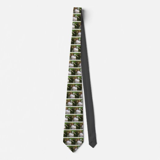 Witte pelikaan op het water stropdas (Voorkant)