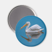 Witte Pelikaan Reflectie Magneet (Voorkant / Achterkant)
