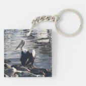 Witte Pelikaan Sleutelhanger (Achterkant)