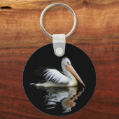 Witte pelikaan sleutelhanger (Voorkant)