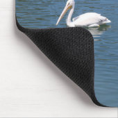 witte pelikanen mousepad muismat (Hoek)