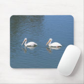 witte pelikanen mousepad muismat (Met muis)