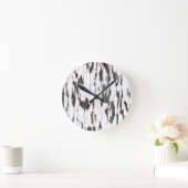 Witte peling ronde klok (Huis)