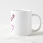 witte pen met roze lint grote koffiekop (Rechts)