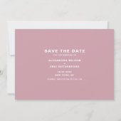Witte penseel met de hand geletterde foto Save the Date (Achterkant)