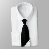 Witte penseel Modern Zwarte Achtergrond Stropdas (Gebonden)