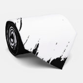 Witte penseel Modern Zwarte Achtergrond Stropdas (Opgerold)