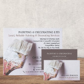 Witte penseel, schilder en decorator Adverteren Flyer